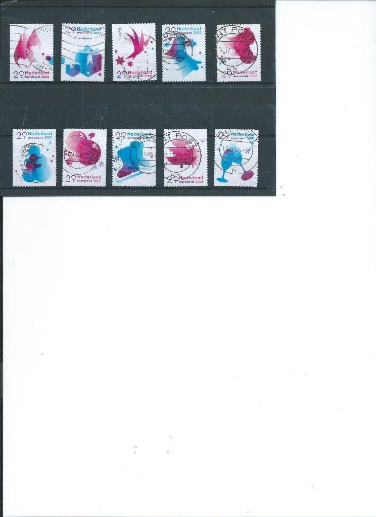 2371-2380 Decemberzegels. Gestempeld, Postzegels en Munten, Postzegels | Nederland, Ophalen of Verzenden, Na 1940, Gestempeld