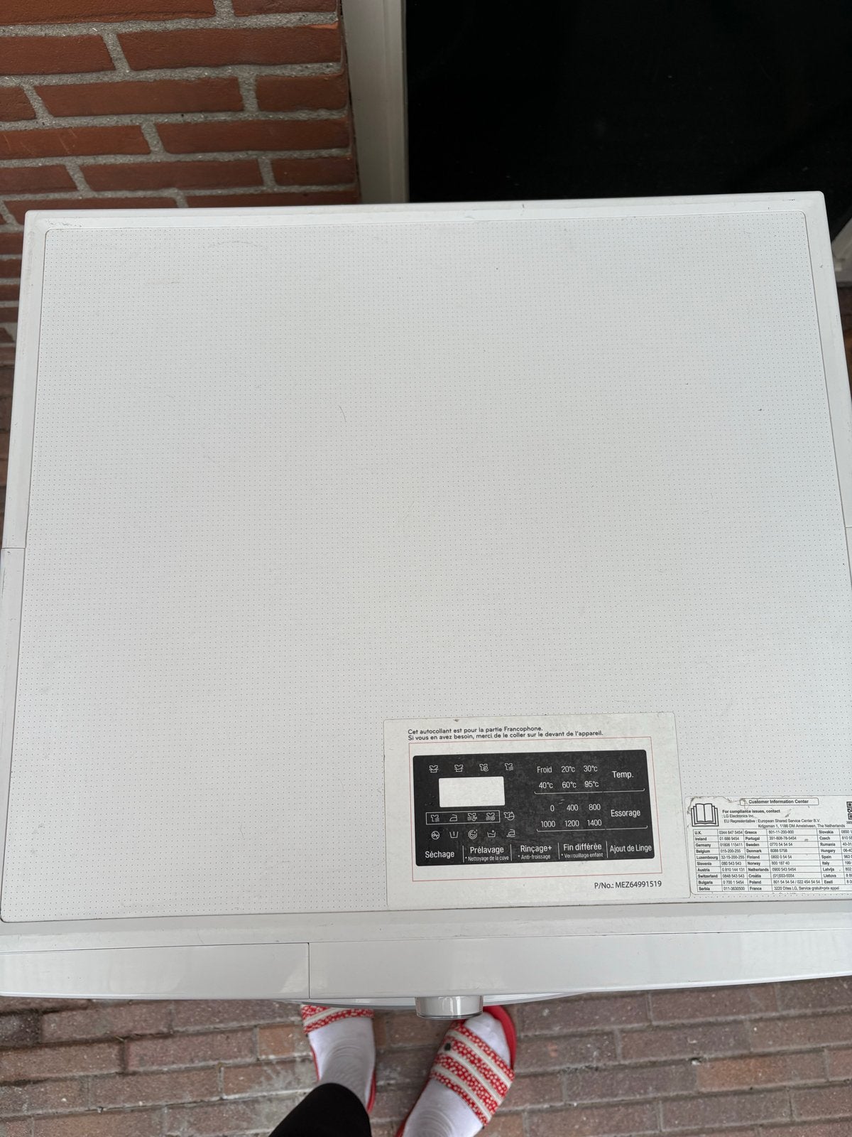 LG Wasdroogcombinatie, 4 tot 6 kg, Ophalen, Gebruikt, 85 tot 90 cm