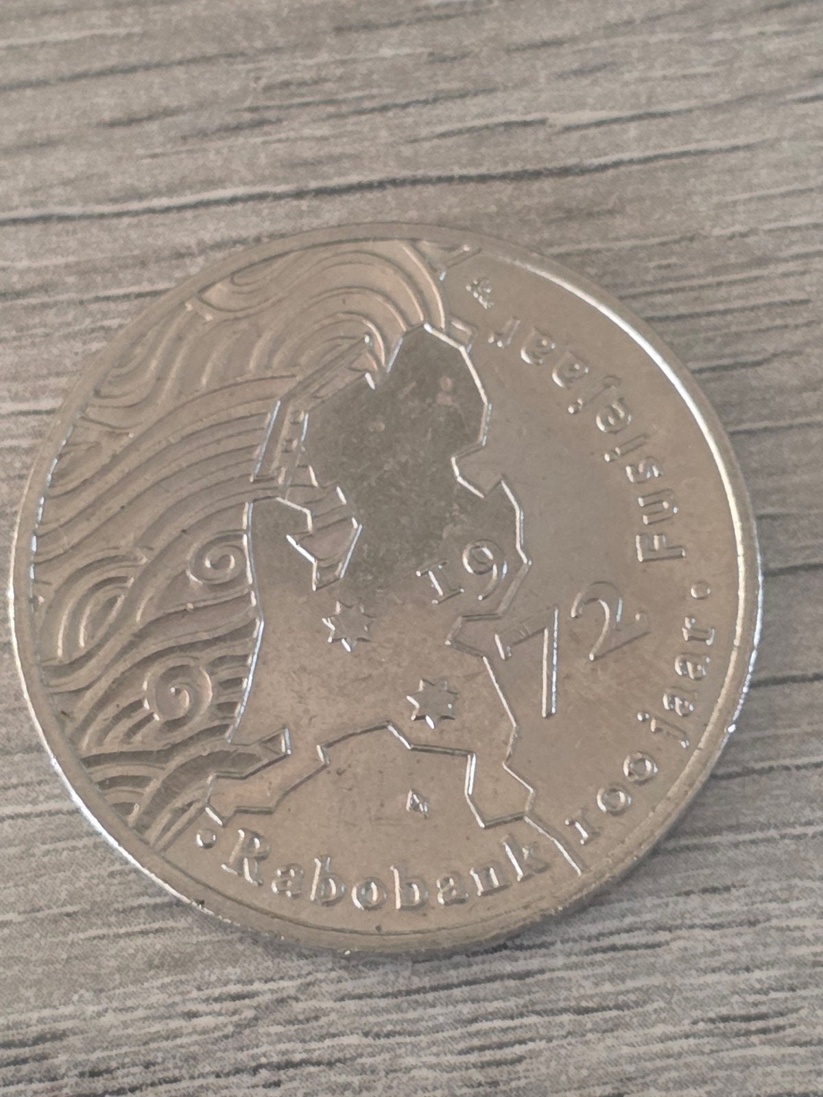 Rabobank 100 jaar Fusiejaar 1972 Koningin Juliana munt, Postzegels en Munten, Munten | Nederland, Ophalen, Koningin Juliana, Overige waardes
