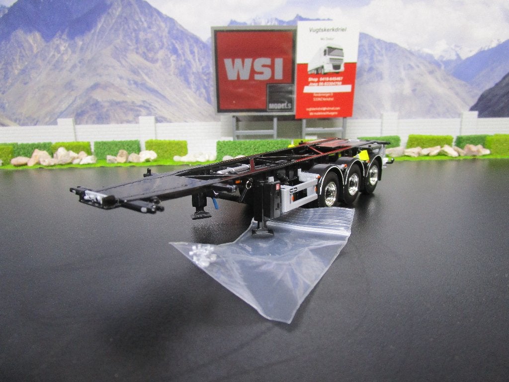 Wsi 03-1148 White Line, Swapbody Tank Container Chassis 3as, Hobby en Vrije tijd, Modelauto's | 1:50, Ophalen, Nieuw, Bus of Vrachtwagen