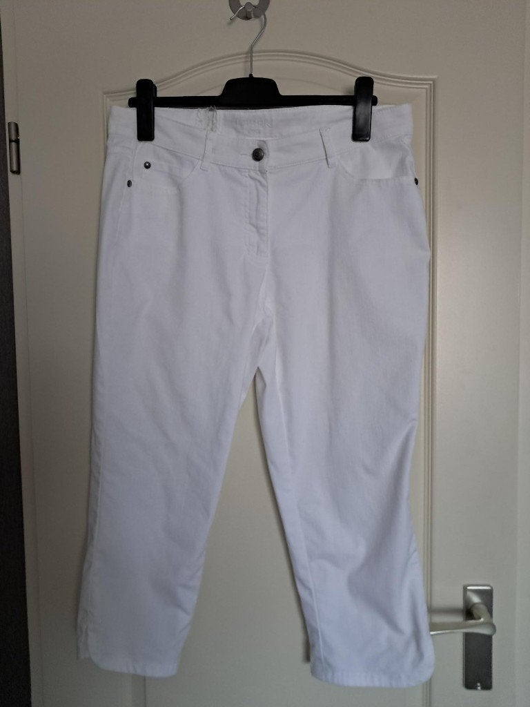 Broek Lebek  Maat : 40 Kleur : Wit, Maat 38/40 (M), Wit, Ophalen of Verzenden, Zo goed als nieuw