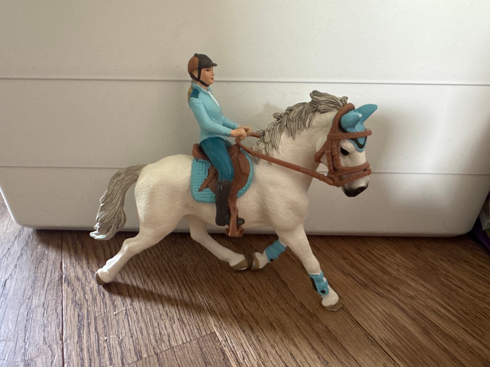 Schleich paard met ruiter en accessoires, Ophalen of Verzenden, Zo goed als nieuw