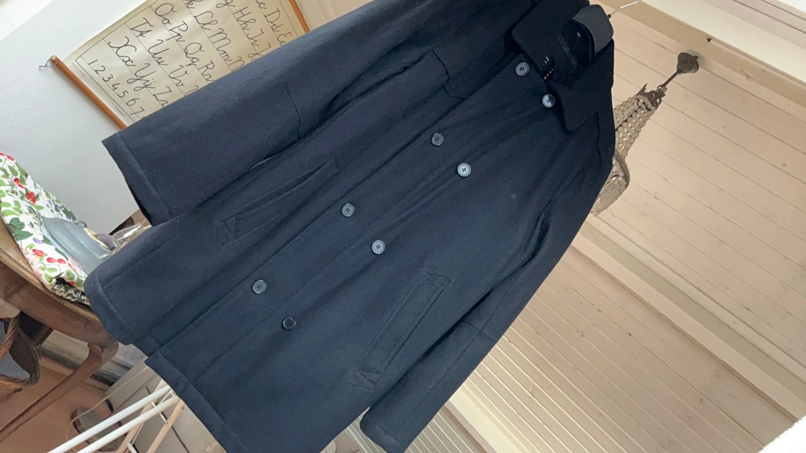 Warme nette heren winterjas, zwart, Kleding | Heren, Ophalen of Verzenden, Zo goed als nieuw, Zwart