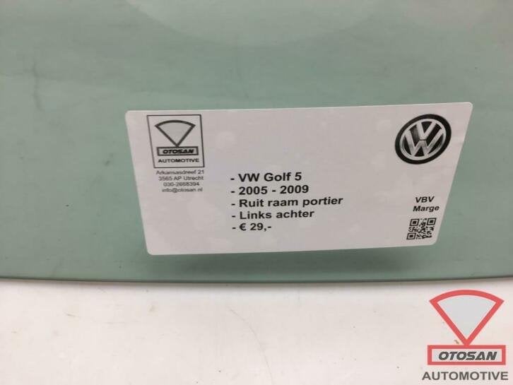 vw golf v 5 05 09 ruit raam portier deur links achter, Auto-onderdelen, Gebruikt, Volkswagen, Volkswagen AG, Berliner Ring 2
38440  Wolfsburg, DE