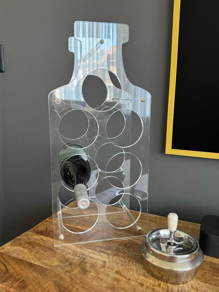 Stijlvol Acryl Wijnrek - Modern Design, Ophalen of Verzenden, Zo goed als nieuw, Kunststof, 5 tot 15 flessen
