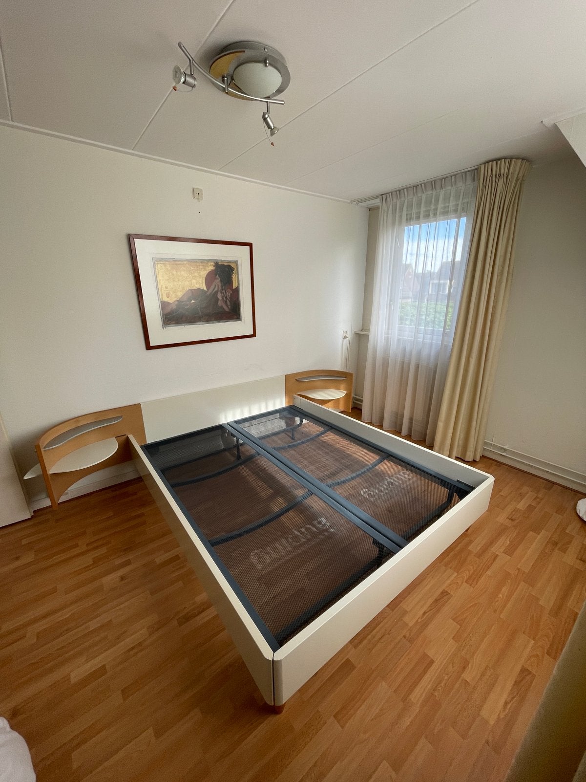 Auping Next bed met spiraalbodem, Wit, Tweepersoons, Ophalen of Verzenden, Zo goed als nieuw