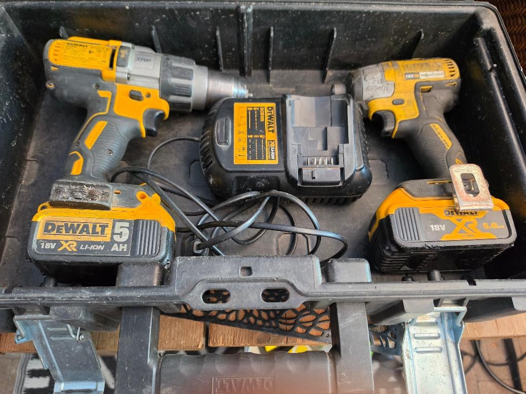 Dewalt set, Ophalen, Gebruikt, Boor- en Schroefmachine, Variabele snelheid