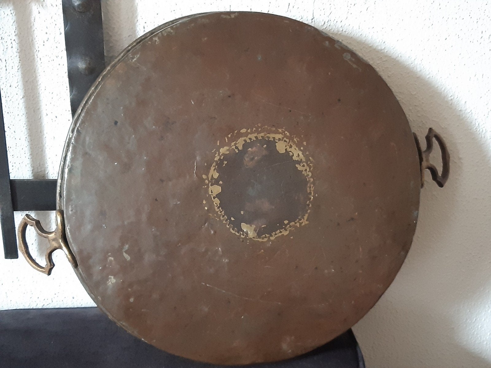 Koperen schaal ,bak,mooie patina,geleefd shabby, Antiek en Kunst, Curiosa en Brocante, Ophalen of Verzenden