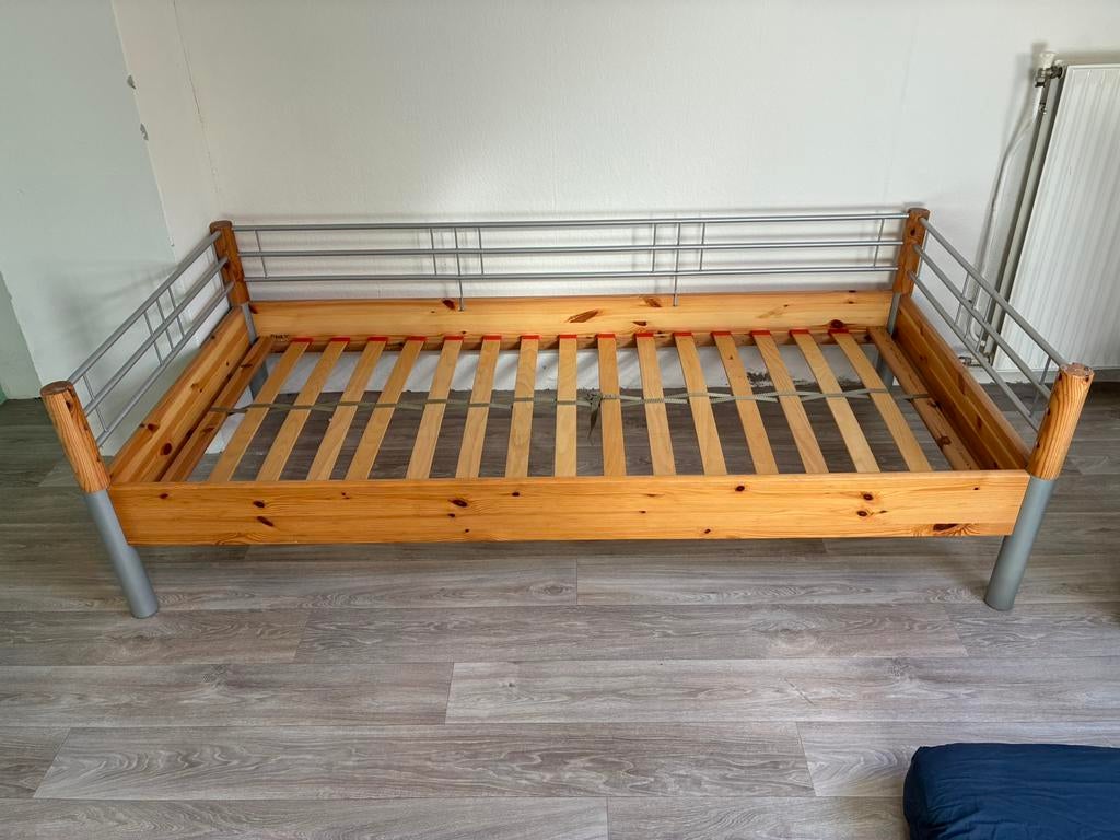 Houten bed van Flexa, 90 cm, Eenpersoons, Ophalen of Verzenden, Zo goed als nieuw