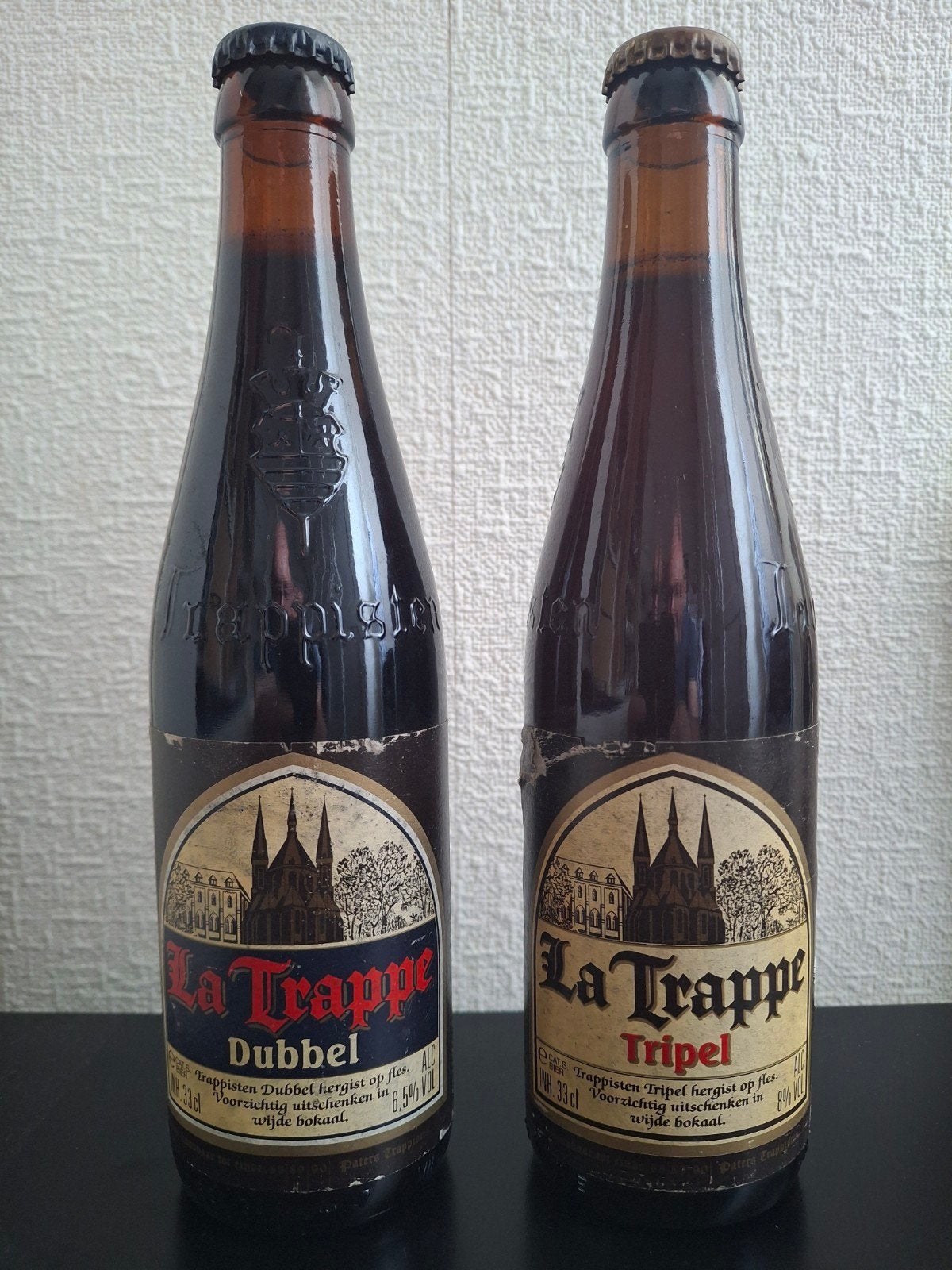 La Trappe Tripel&Dubbel 1986/1987 - Zeer Uniek Collectors I, Verzamelen, Biermerken, Ophalen of Verzenden, Zo goed als nieuw, Flesje(s)