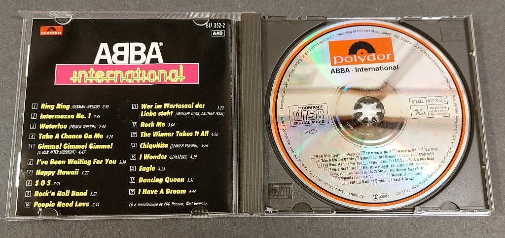 ABBA International CD Origineel 1988, Verzenden, Zo goed als nieuw, Pop, Album