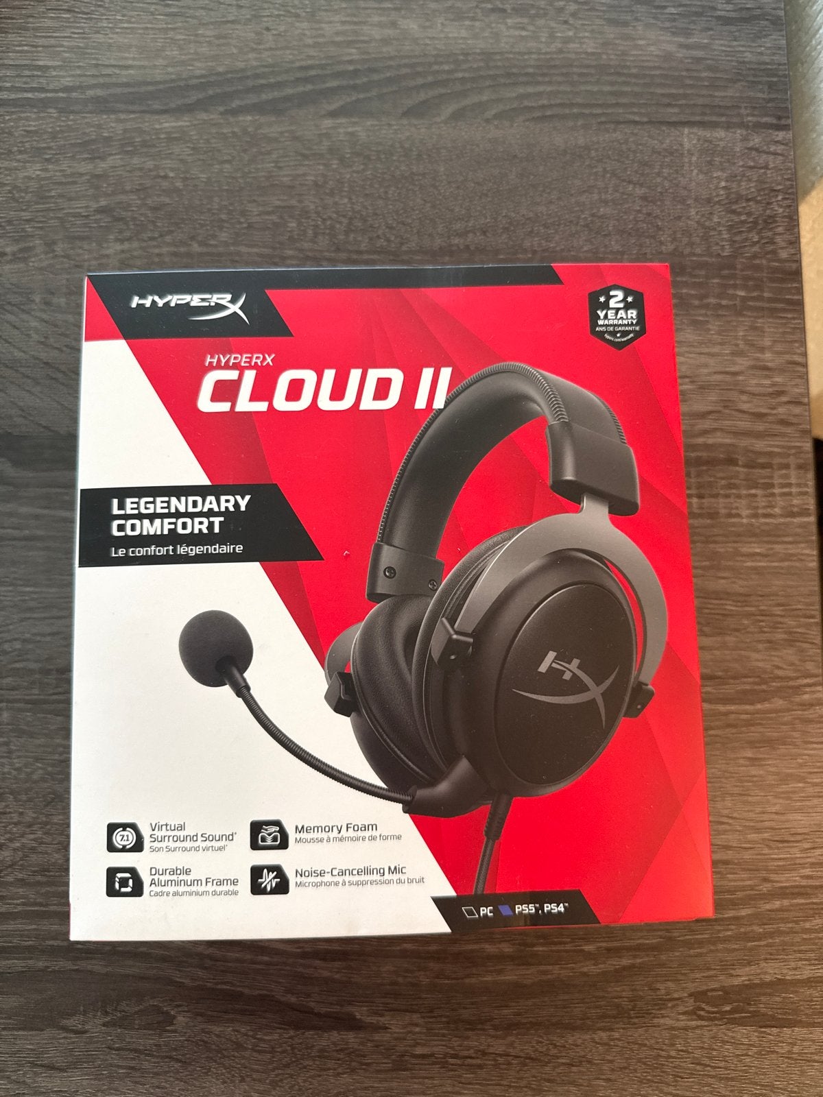 HyperX Cloud II Wired Gaming Headset - Grijs, HyperX, Gaming, Ophalen of Verzenden, Zo goed als nieuw