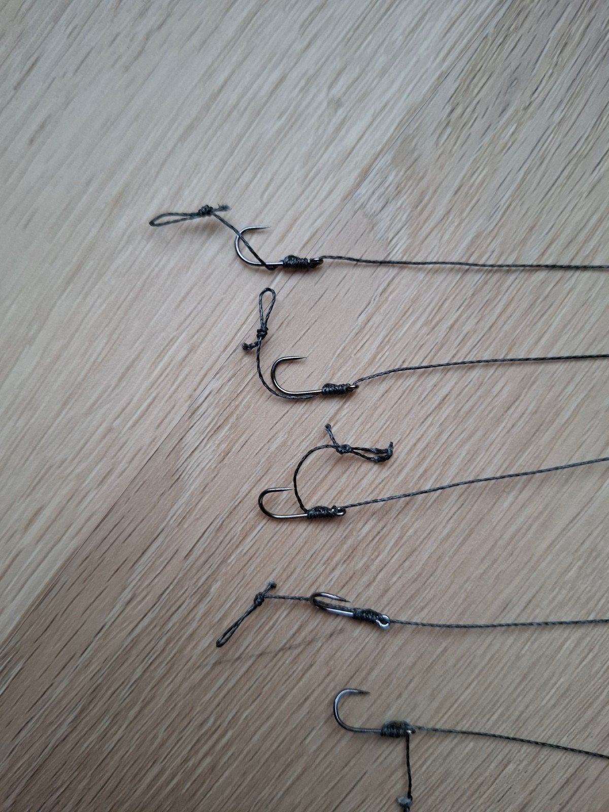 5 witvis onderlijntjes barbless haakmaat 8, Ophalen of Verzenden, Nieuw, Haak