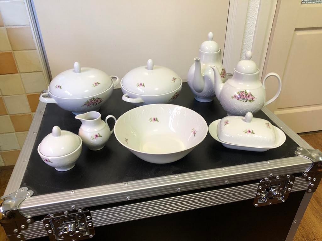 Vintage Winterling Bavaria porseleinen servies met rozen, Ophalen of Verzenden