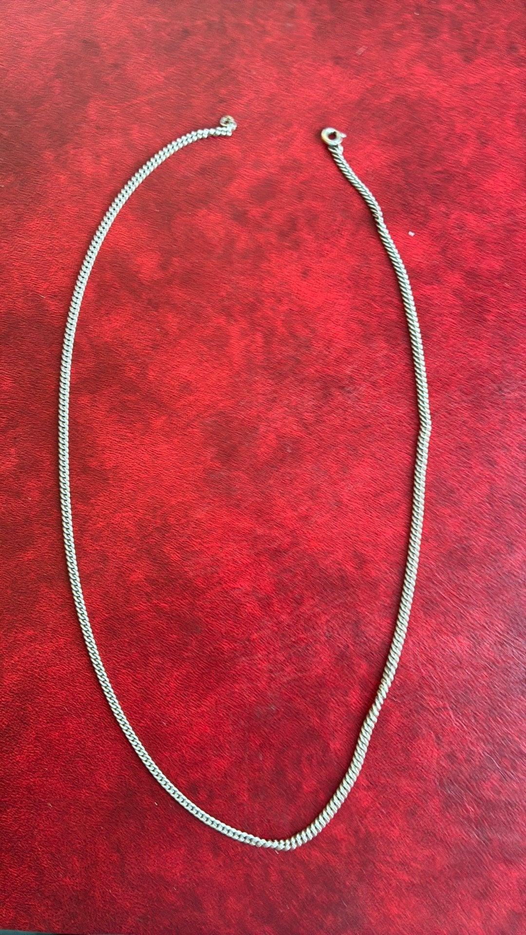 835 zilver ketting 59,5 cm 3 mm gourmetschakel, Ophalen of Verzenden, Gebruikt, Zilver, Zilver