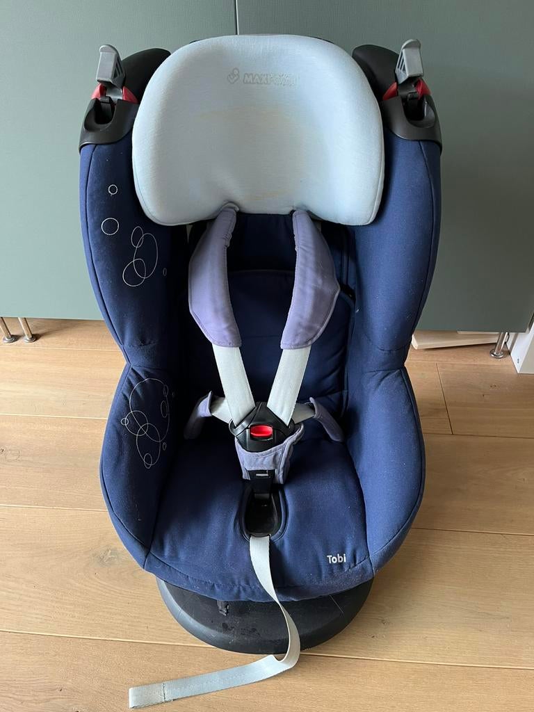 Blauwe Maxi Cosi Tobi autostoel met 2 hoezen, Kinderen en Baby's, Autostoeltjes, Ophalen, 9 t/m 18 kg, Slaapstand, Maxi-Cosi