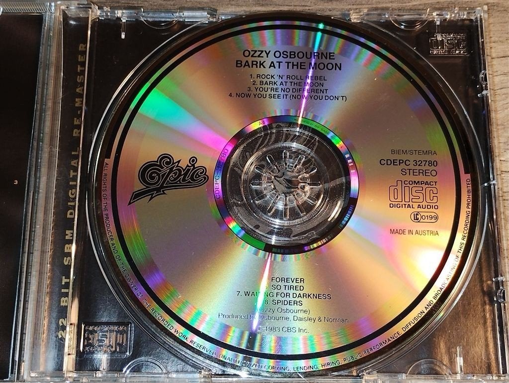 Ozzy Osbourne - Bark At The Moon [22 Bit Remastered], Ophalen of Verzenden, Zo goed als nieuw