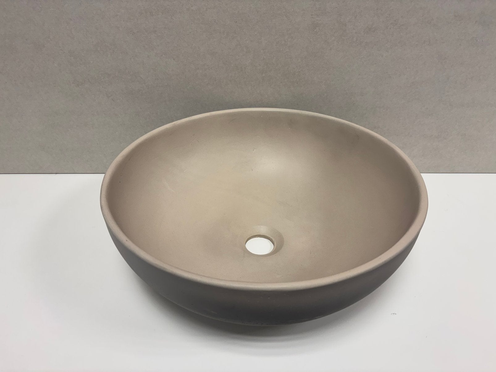 Waskom Beige rond beton, Ophalen of Verzenden, Nieuw, Wastafel