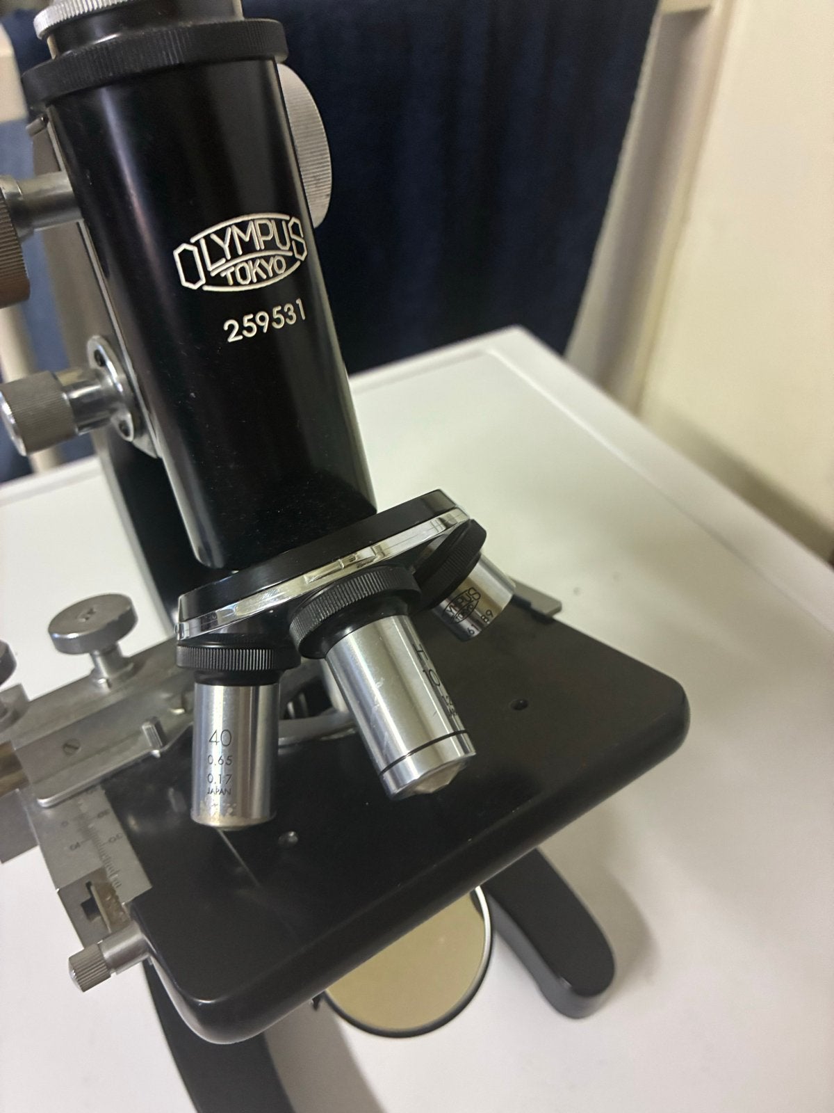 Vintage Olympus Tokyo Microscoop 259531, Ophalen of Verzenden, Gebruikt, 400x tot 1000x, Biologische microscoop