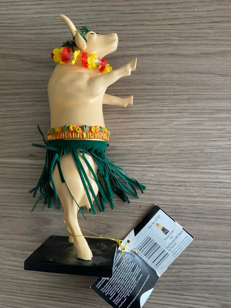 Hula Cow beeldje van CowParade, item nr. 47797, Verzenden, Zo goed als nieuw, Boerderijdier, Beeldje of Figuurtje