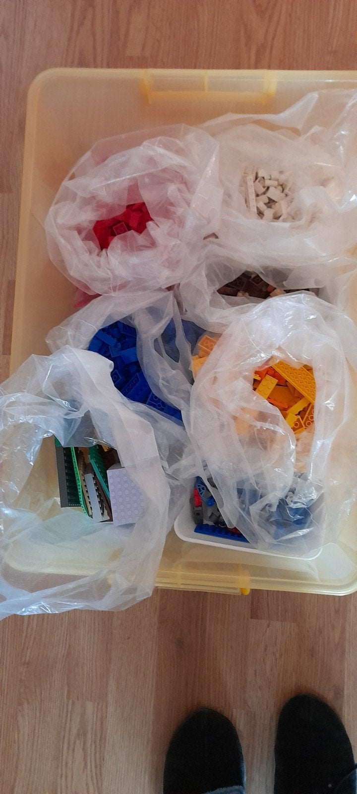 5 kg gesorteerde, gewassen LEGO in opbergbox met wieltjes, Ophalen, Gebruikt, Losse stenen, Lego