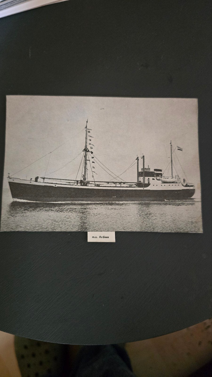 Oude foto m.s. Ardeas schip, Verzamelen, Scheepvaart, Ophalen of Verzenden, Gebruikt