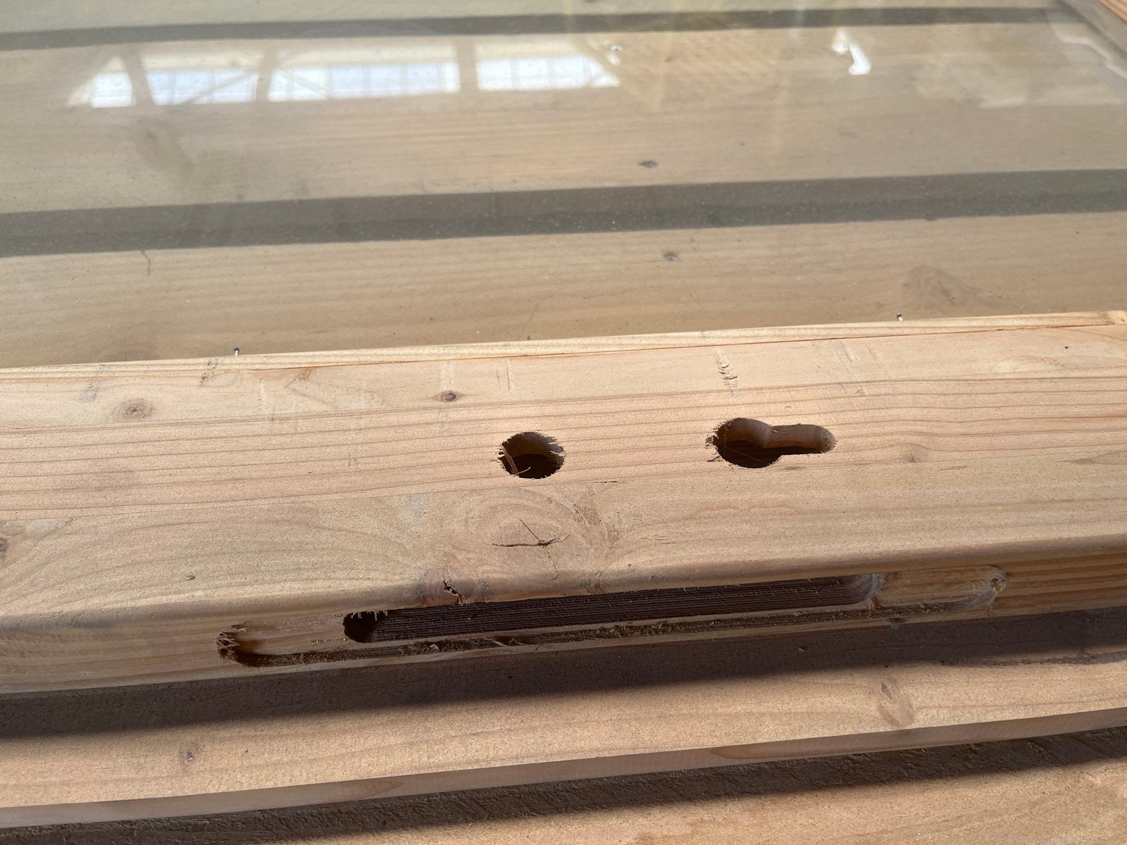 Houten deur met glas, 192x76cm, 5,5cm dik, Doe-het-zelf en Verbouw, Deuren en Horren, Ophalen, Gebruikt, Minder dan 80 cm, Binnendeur