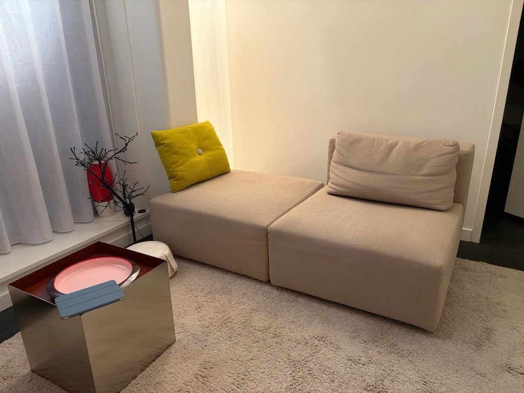 Minotti Braque Italiaans design loungebank - 1e eigenaar, Hout, Gebruikt, Eenpersoons, Tijdloos Italiaans design, modern en minimalistisch