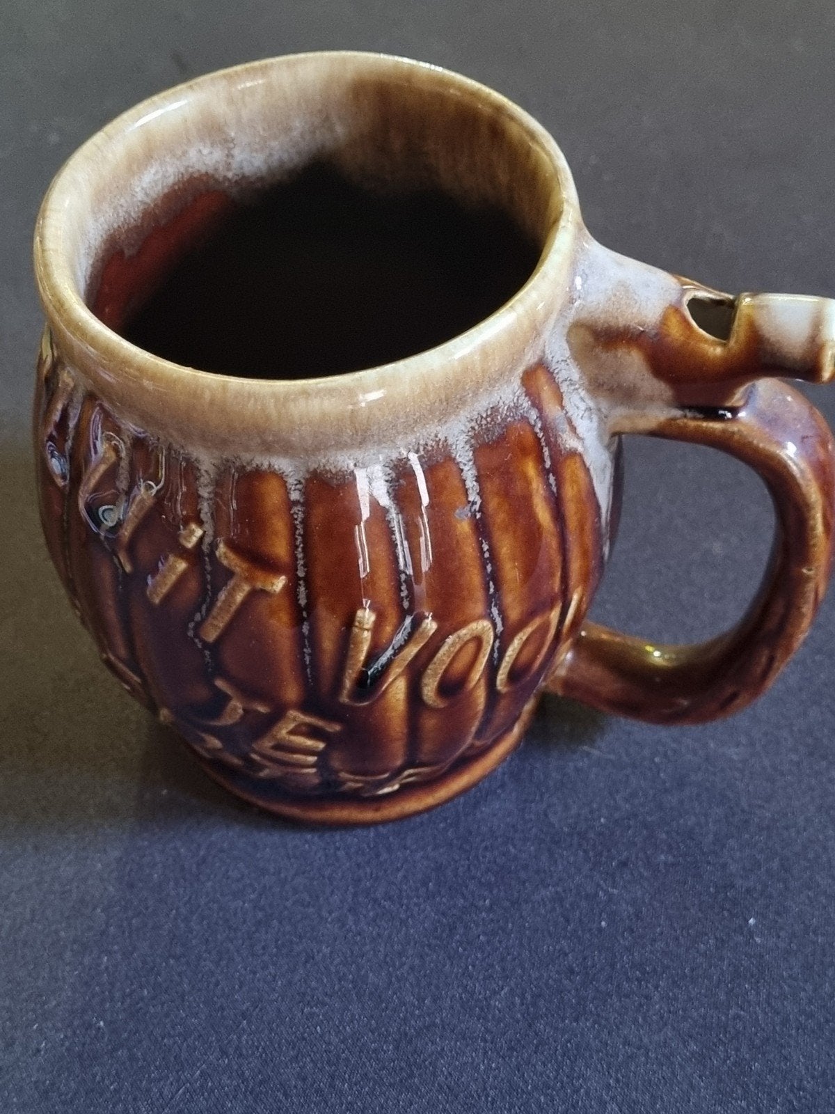 Vintage 'Fluitje Bier' fluitkan/mok met fluitje, Verzamelen, Ophalen of Verzenden