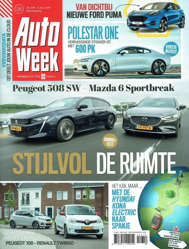 Autoweek 2019 nr. 26 (o.a. Mazda 6 S.Break & Peugeot 508 SW), Verzenden, Gelezen, Algemeen