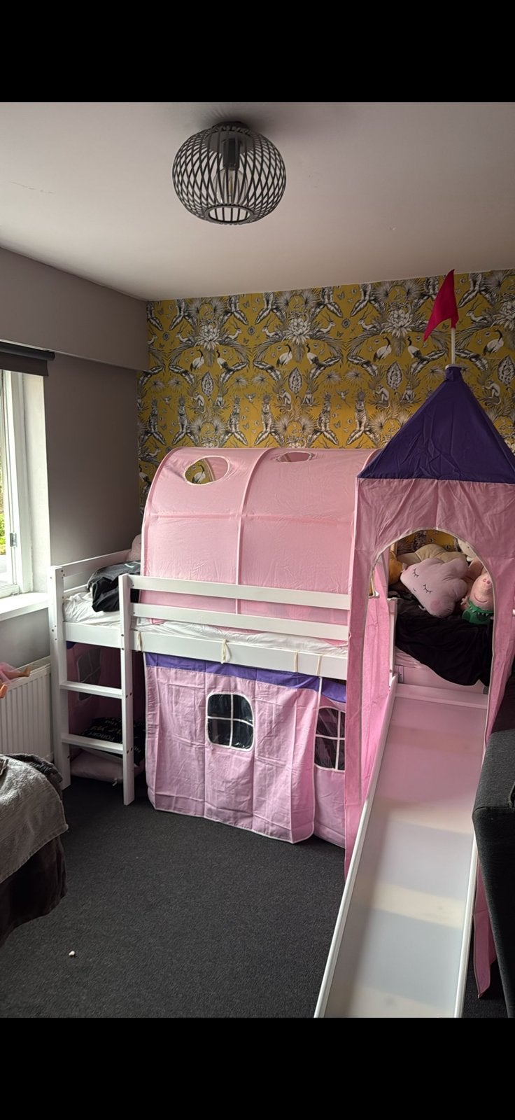 Zgan hoogslaper met glijbaan, Kinderen en Baby's, Kinderkamer | Stapelbedden en Hoogslapers, Ophalen, Zo goed als nieuw, Hoogslaper