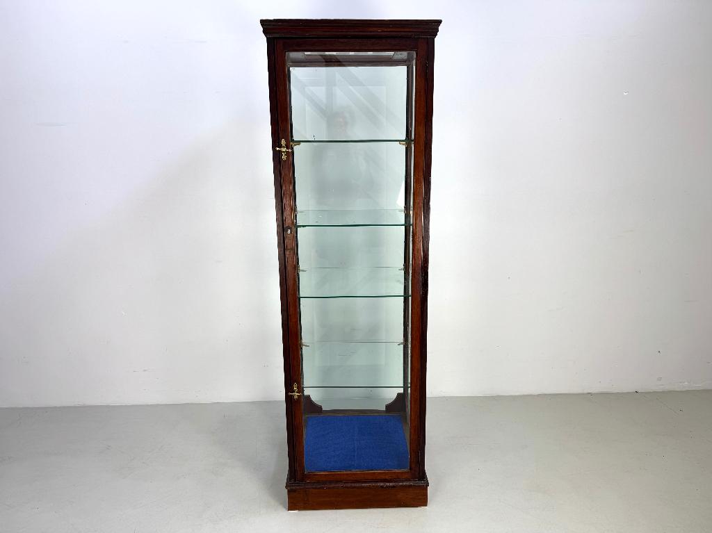 Museumkast antiek mahonie Engels, Ophalen of Verzenden