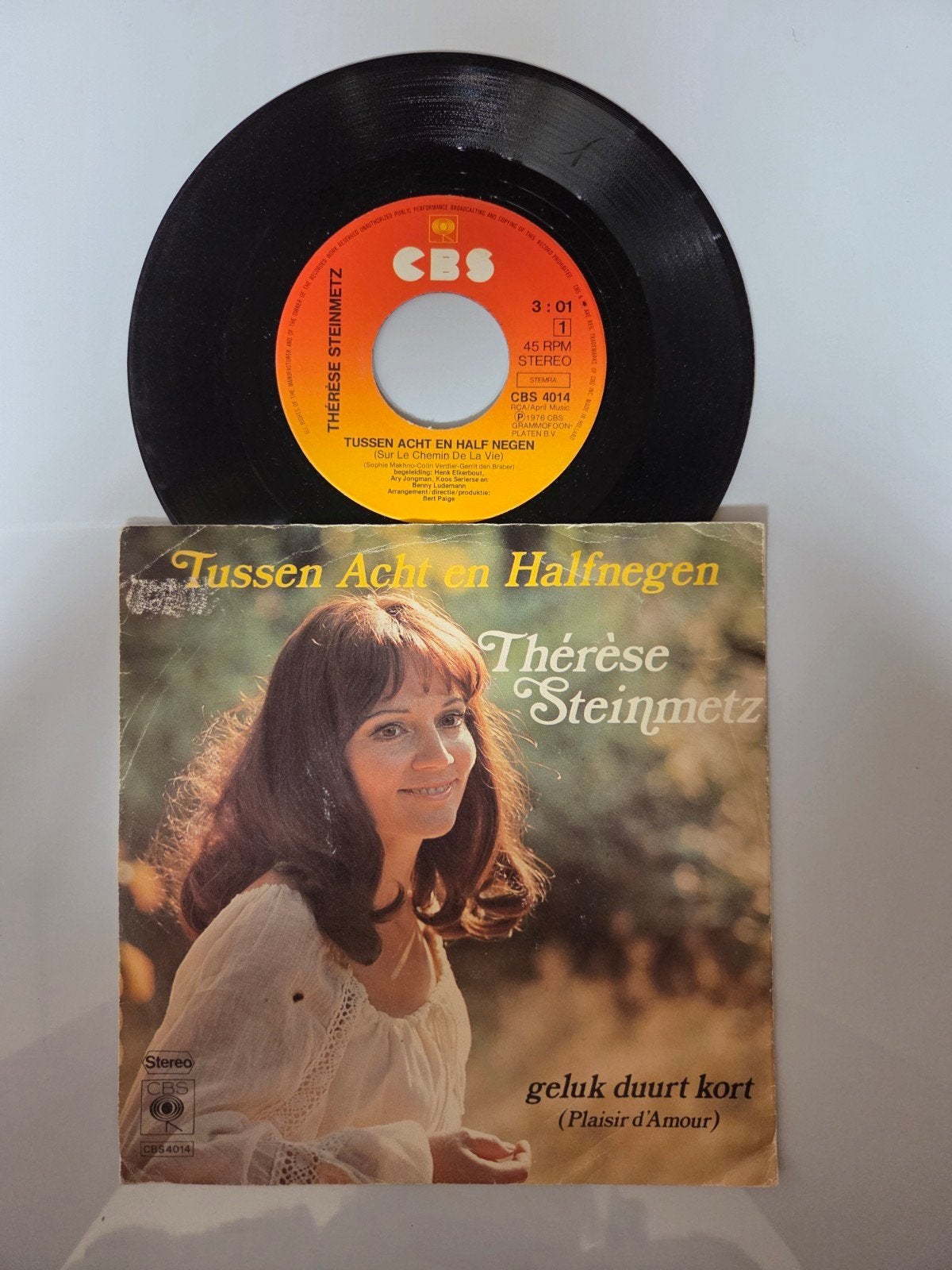 Therese Steinmetz - Tussen acht en halfnegen, Ophalen of Verzenden, Gebruikt, 7 inch, Nederlandstalig