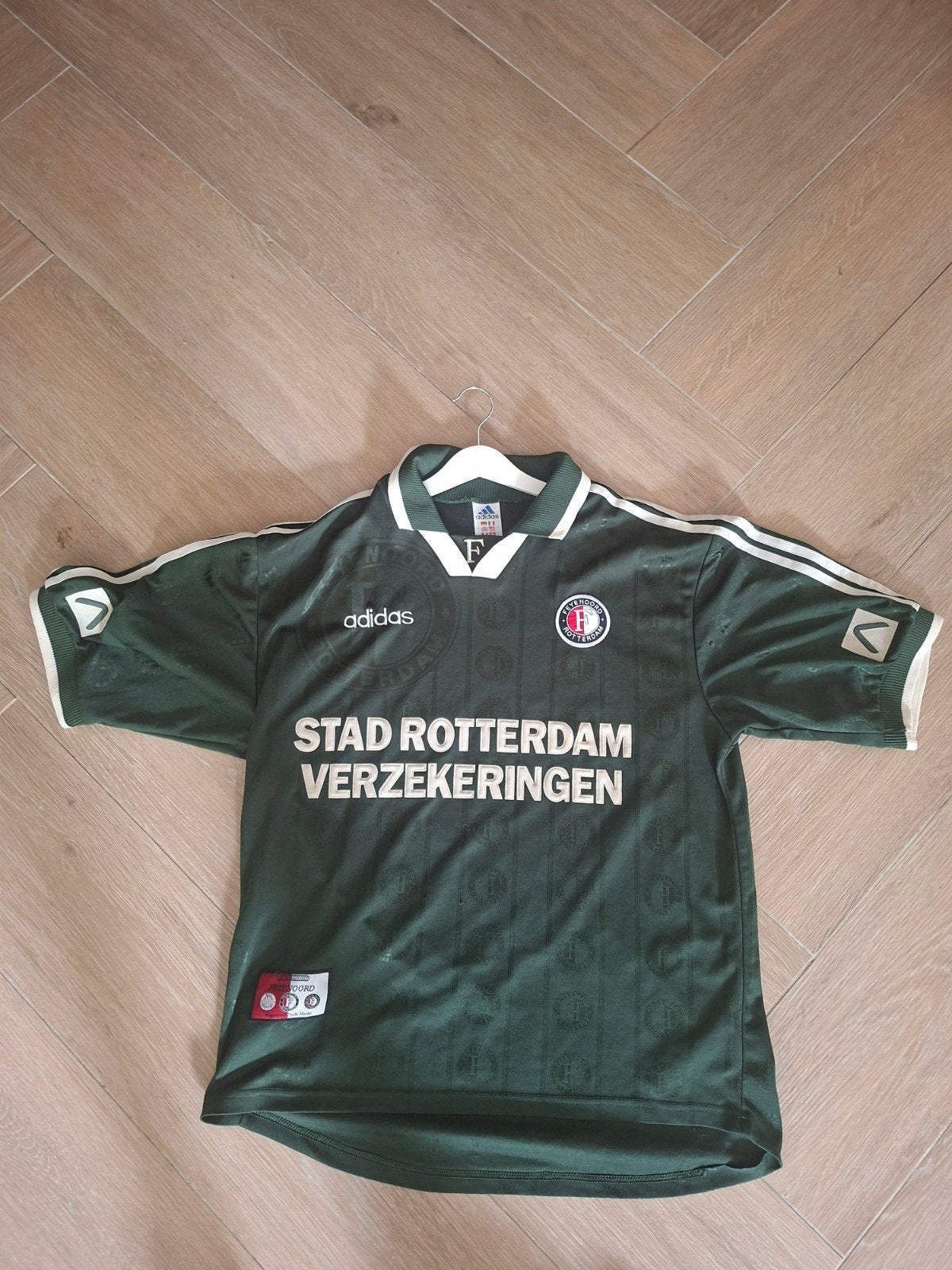 Feyenoord uitshirt 1998/1999 maat L, Adidas, Ophalen of Verzenden, Gedragen, Groen