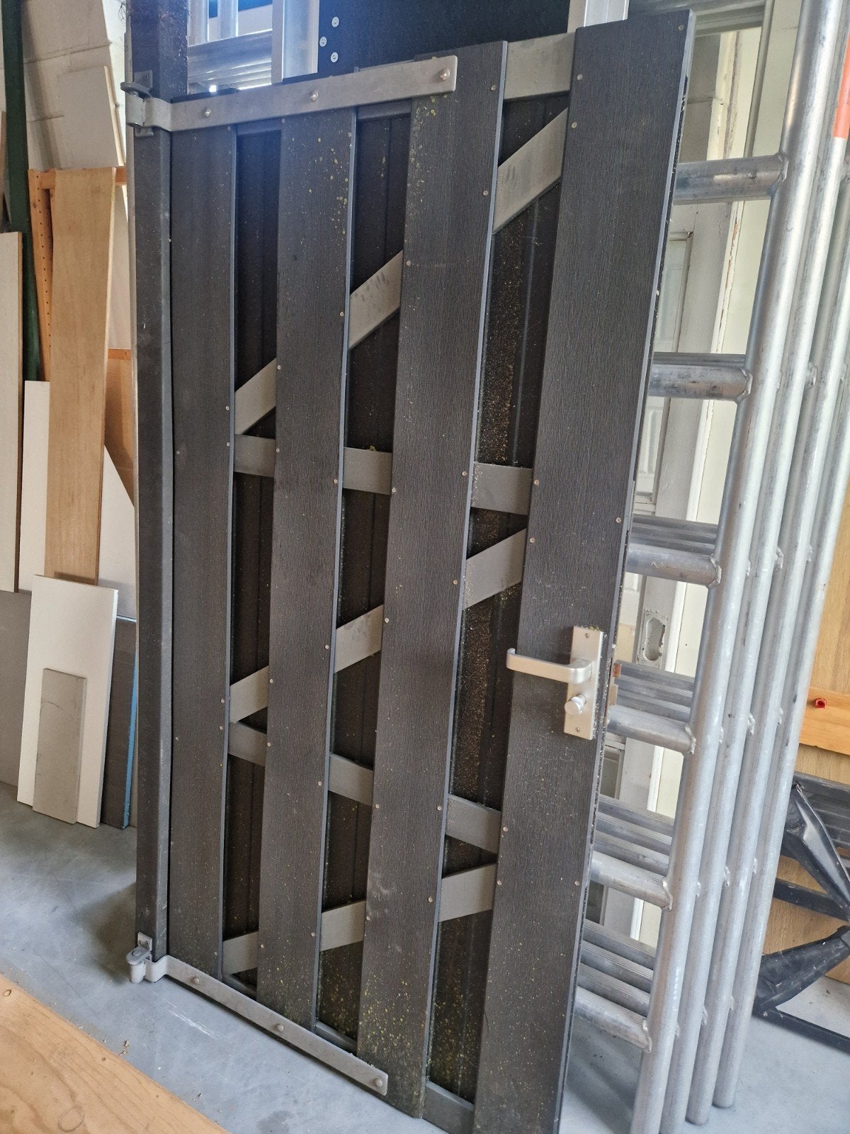 Stevige Tuinpoort - Composiet 90x 180, Gebruikt, Minder dan 100 cm, Composiet, Ophalen of Verzenden
