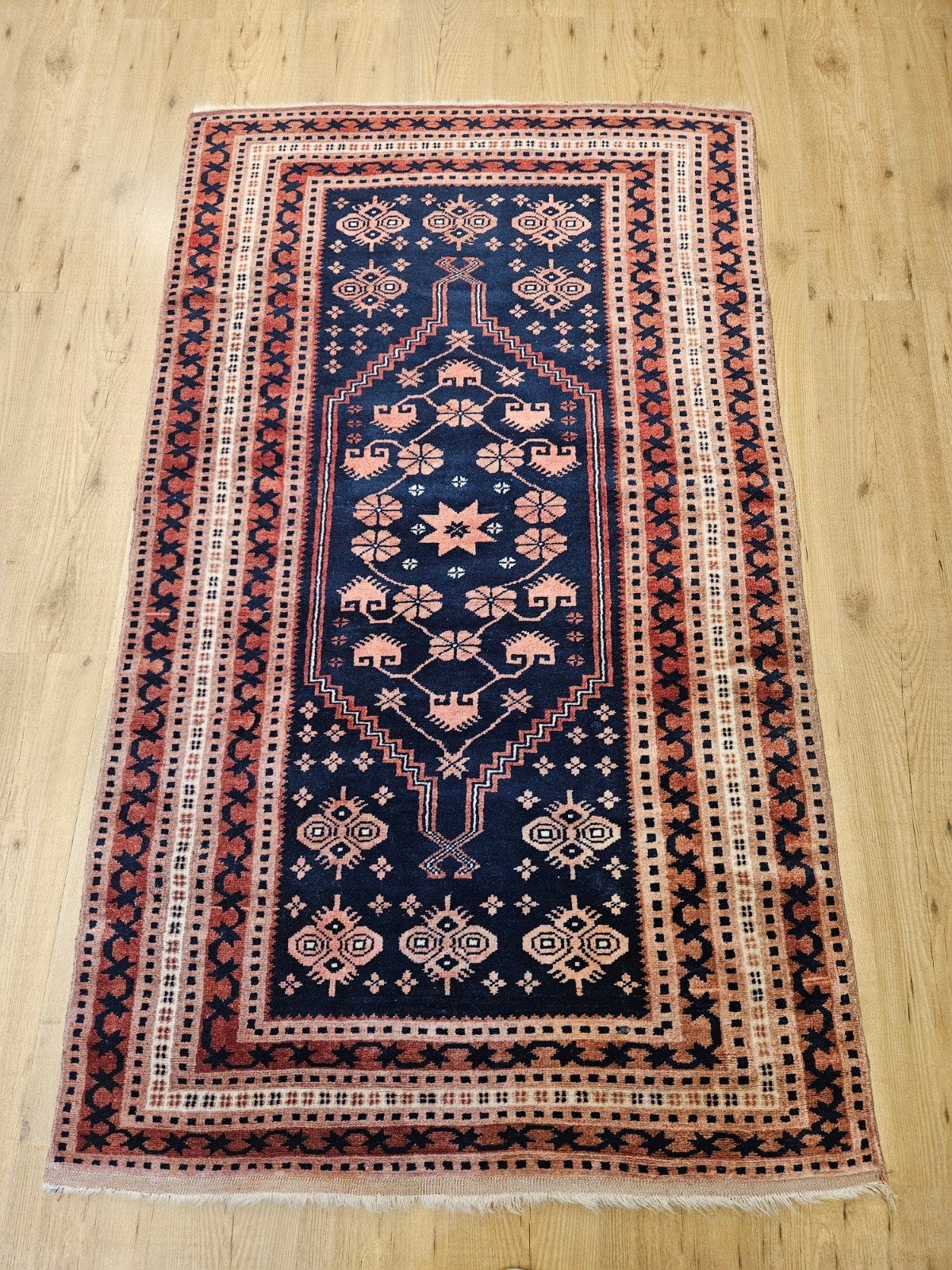 Vintage handgeknoopt oosters tapijt yacebir 185x110, Info@SlatsAntiek.nl, Tweedehands, 100 tot 150 cm, Perzisch
