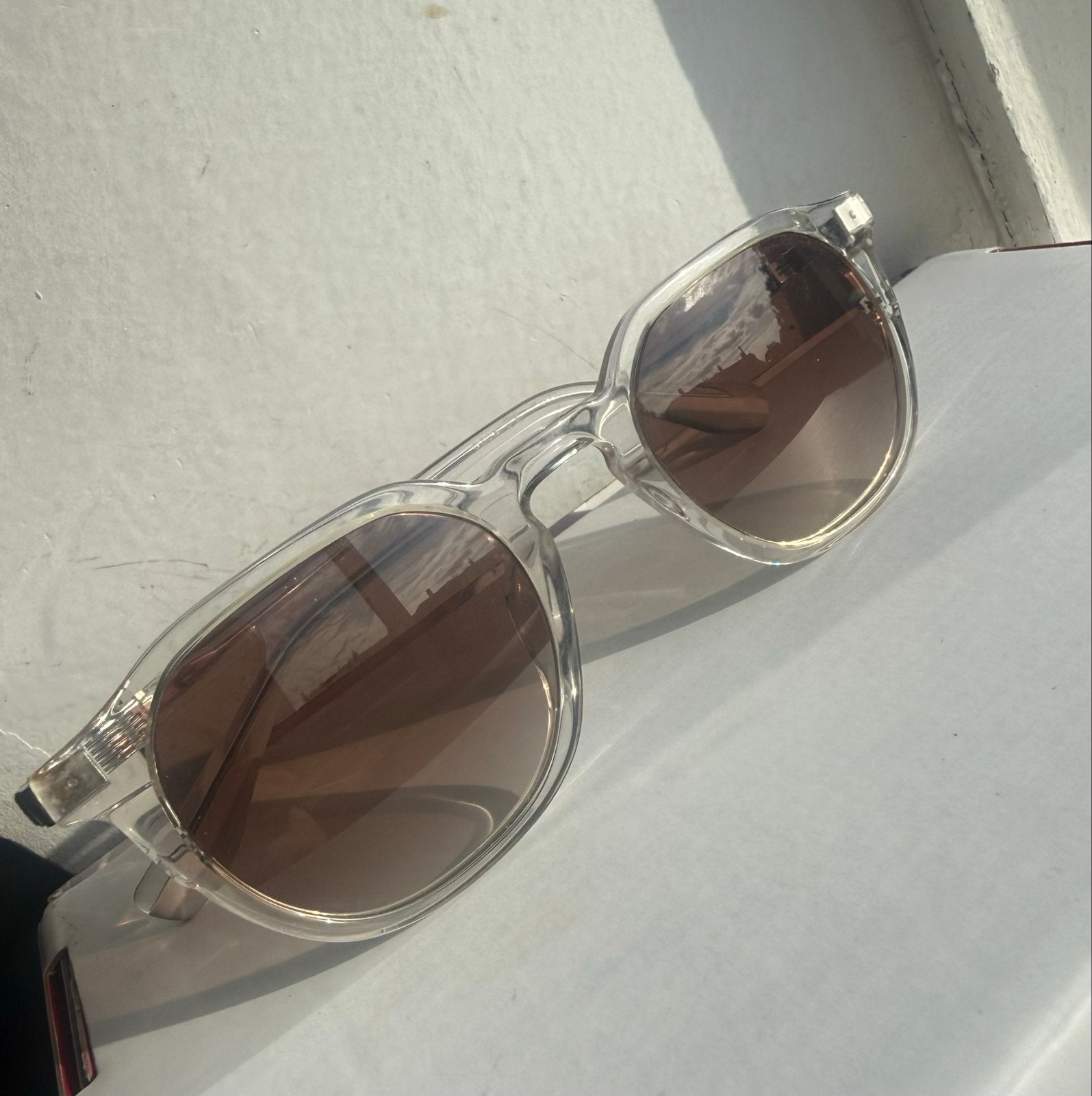 Zeldzame Vintage Façonnable zonnebril, Overige merken, Zonnebril, Beige, Ophalen of Verzenden