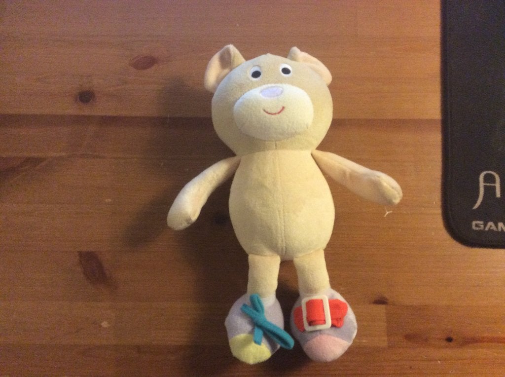 Unicef beer. 25 cm. met veter, gesp en rammel, Ophalen of Verzenden, Beer, Interactief