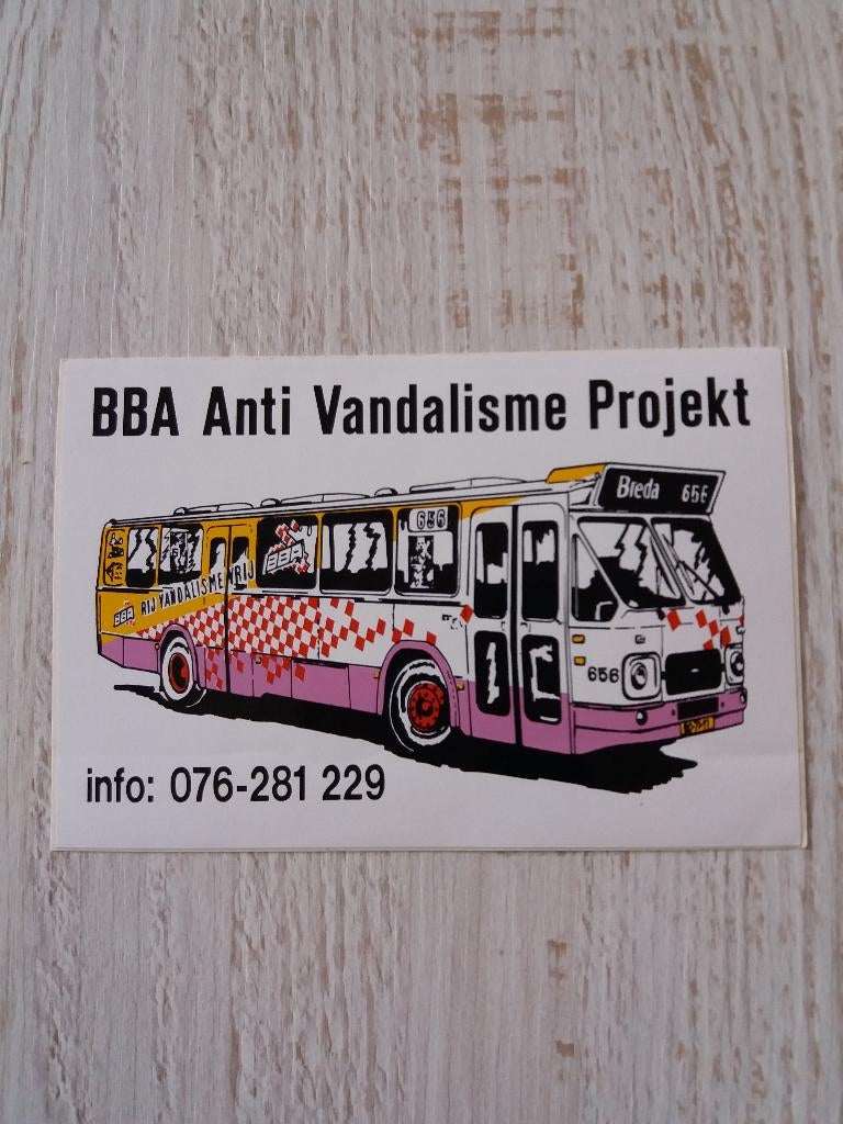 sticker BBA Anti Vandalisme Projekt, Ophalen of Verzenden, Zo goed als nieuw, Bedrijf of Vereniging