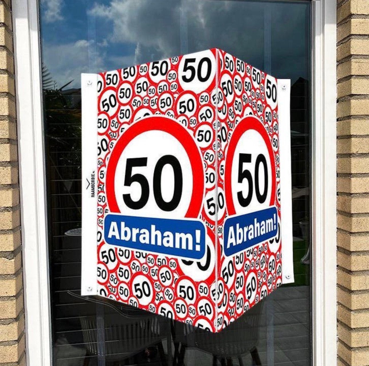 Raambord XL 50 Abraham & raamsticker, Ophalen, Versiering, Abraham of Sarah