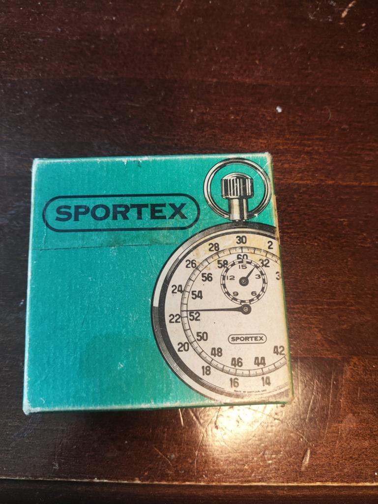 Vintage Sportex stopwatch in originele doos, Ophalen of Verzenden