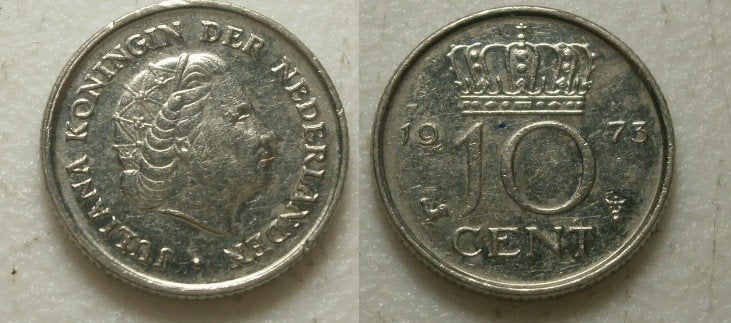 PD02598 Juliana 10 cent 1973, Ophalen of Verzenden, Koningin Juliana, 10 cent, Losse munt