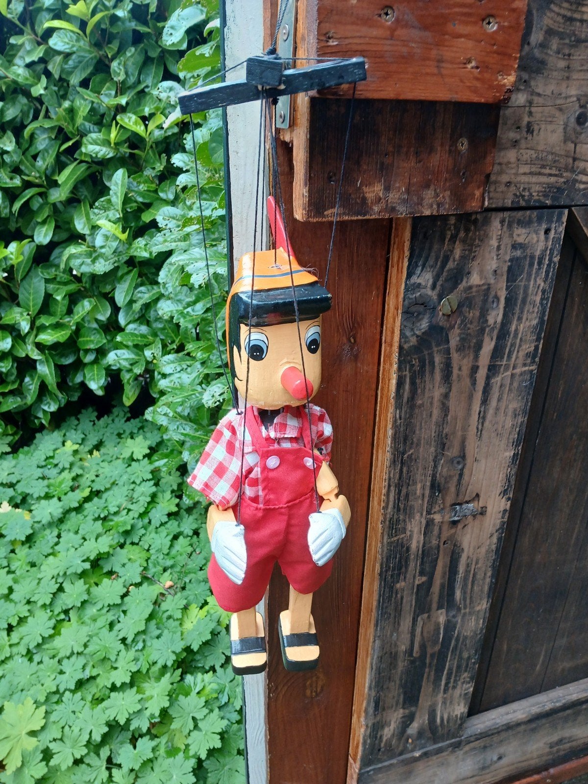 Houten marionet handpop Pinoccio en wajang pop, Ophalen of Verzenden