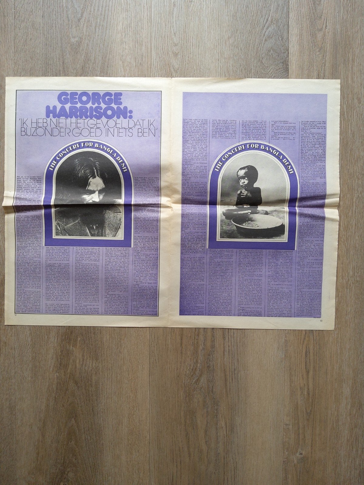 George Harrison:  Concert for Bangla Desh A3 formaat, Ophalen of Verzenden, Boek, Tijdschrift of Artikel