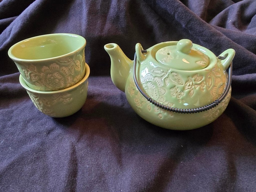 Keramische thee set - Celadon, Antiek en Kunst, Ophalen of Verzenden