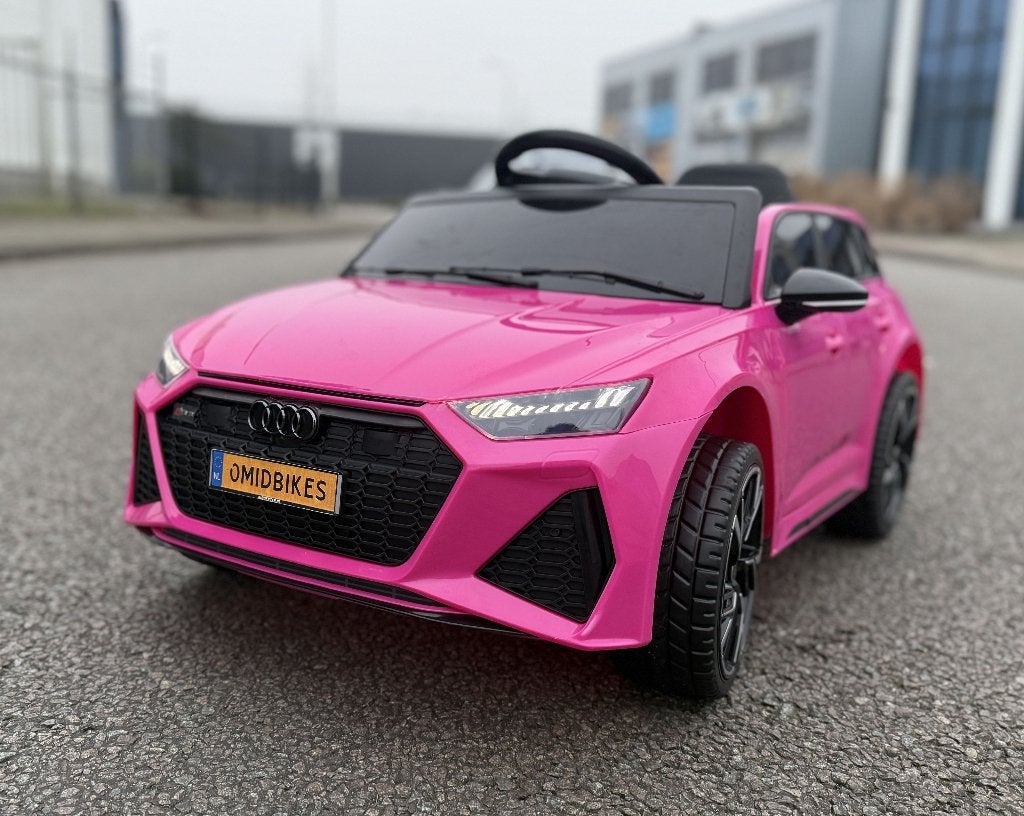 Audi RS6 12v zwart Afstandsbediening - Bluetooth - Leder NIE, Ophalen of Verzenden, Nieuw