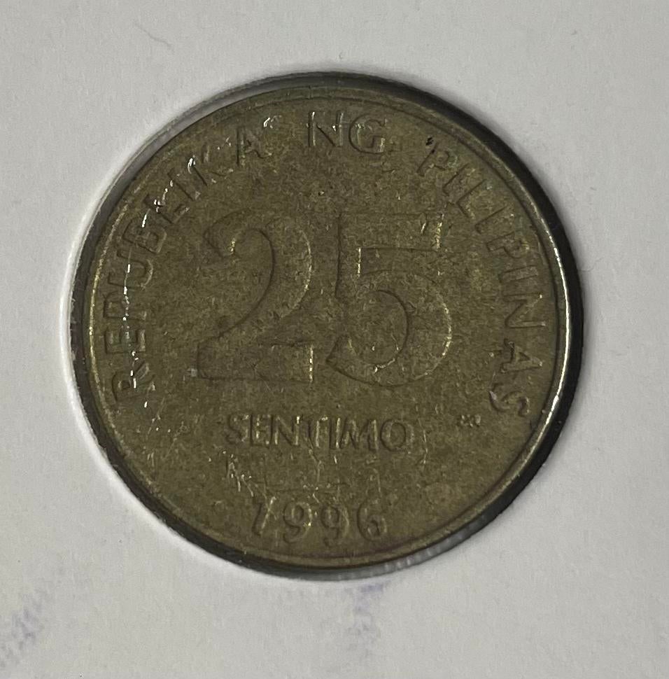 25 sentimo Filipijnen 1996, Ophalen of Verzenden, Zuidoost-Azië