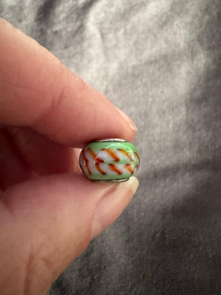 7 glazen bedels voor armbanden, Sieraden, Tassen en Uiterlijk, Bedels, Overige merken, Gebruikt, Glas of Kristal, Ophalen of Verzenden