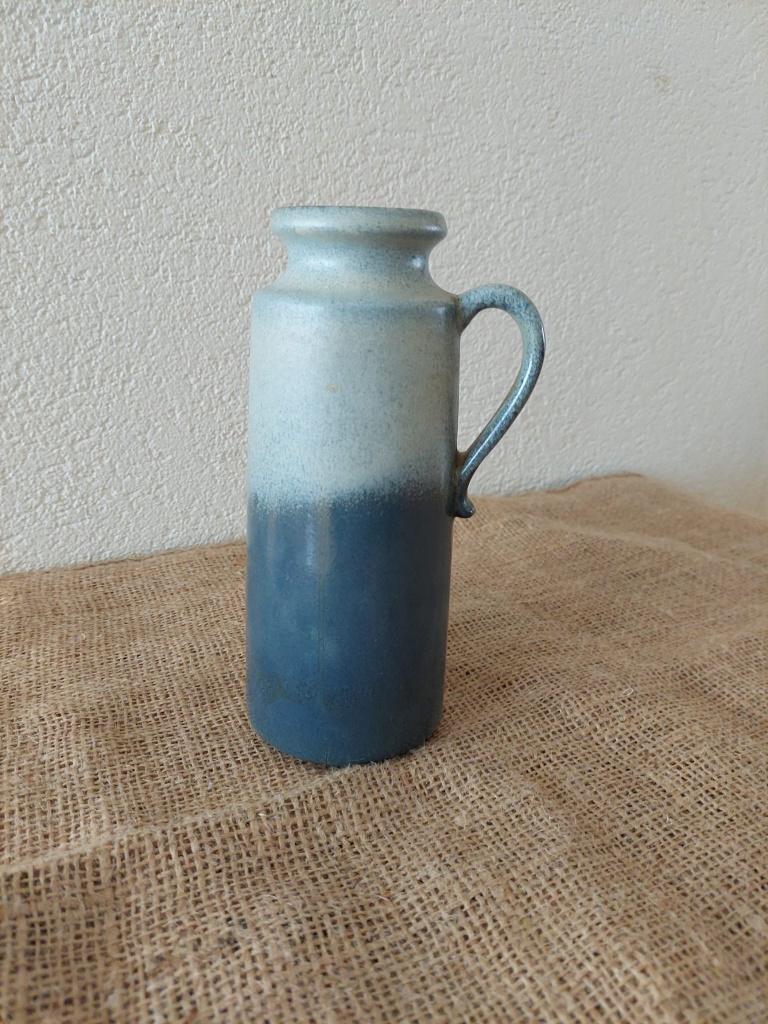 w germany vaas/kan 20cm, l.blauw blauw, Ophalen, Blauw, Aardewerk of Porselein, Zo goed als nieuw