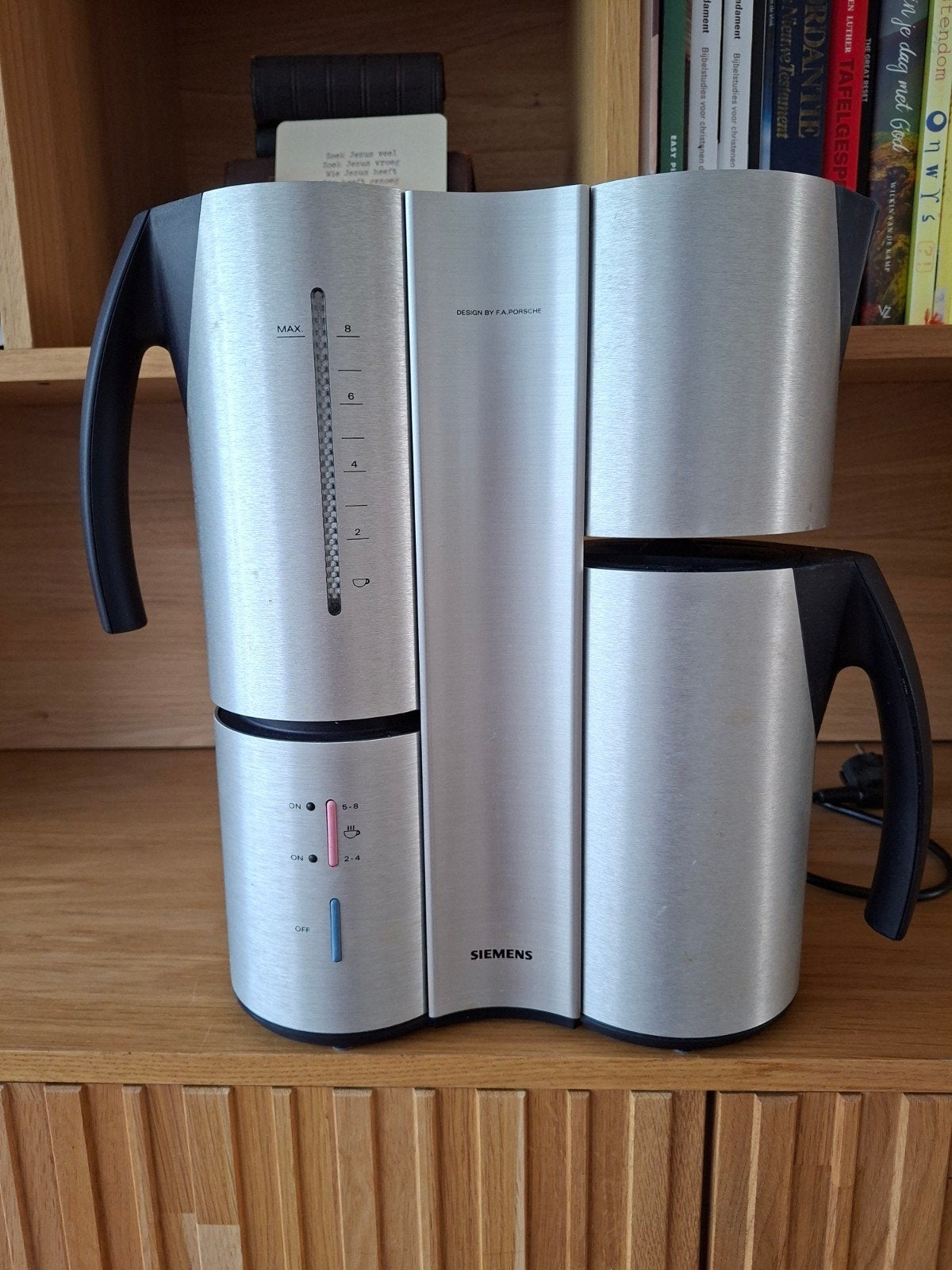 Siemens koffiezetapparaat F.A. Porsche design, Gebruikt, Koffiemachine, Gemalen koffie, Ophalen of Verzenden